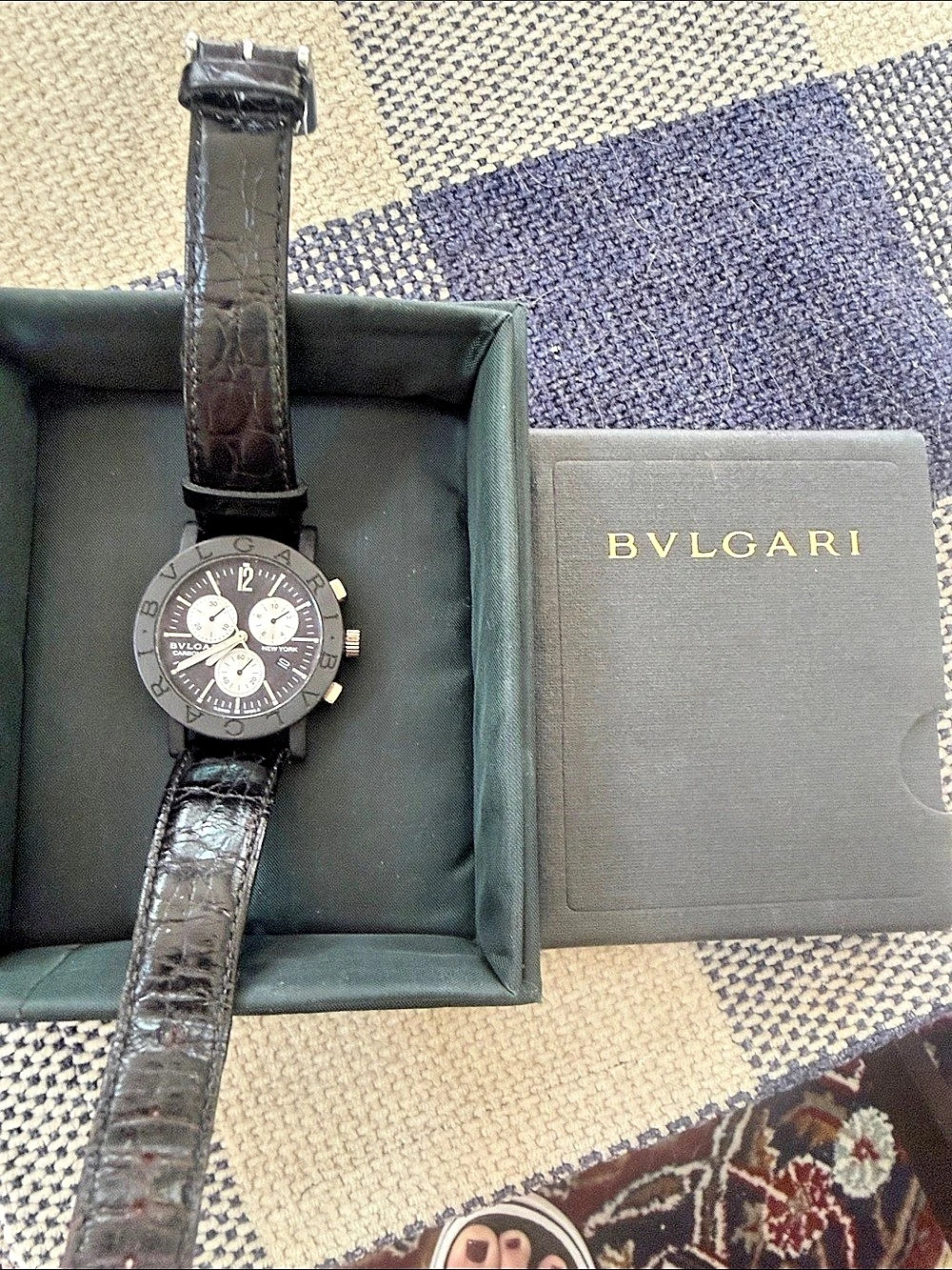 BVLGARI Carbongold Chronograph New York Watch Black